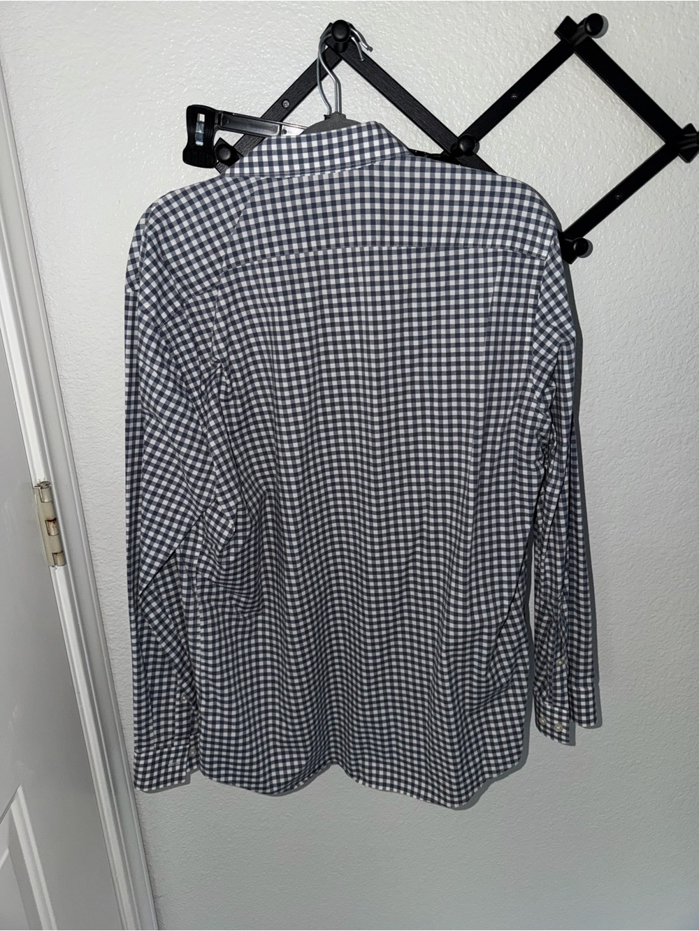 APT. 9 Premier Flex Slim Fit Blue White Gingham Button Down Shirt Men’s L - Picture 4 of 4
